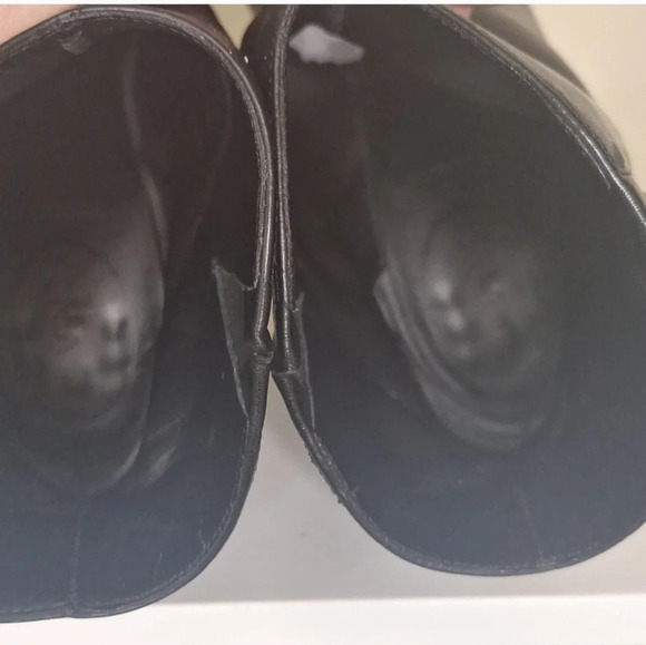 Vince made in Italy western style toe black leather booties SZ 9.5 - Picture 11 of 11